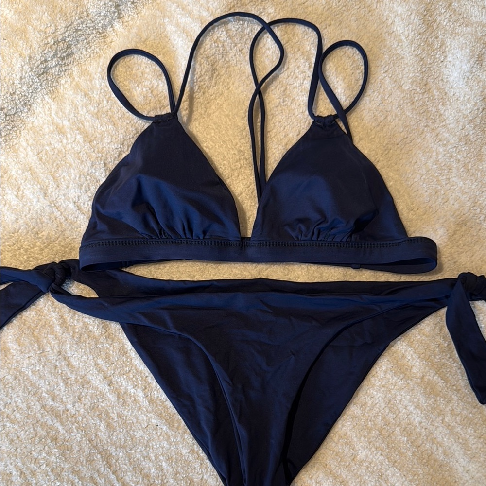 Elegant L Space Navy Blue Bikini Set